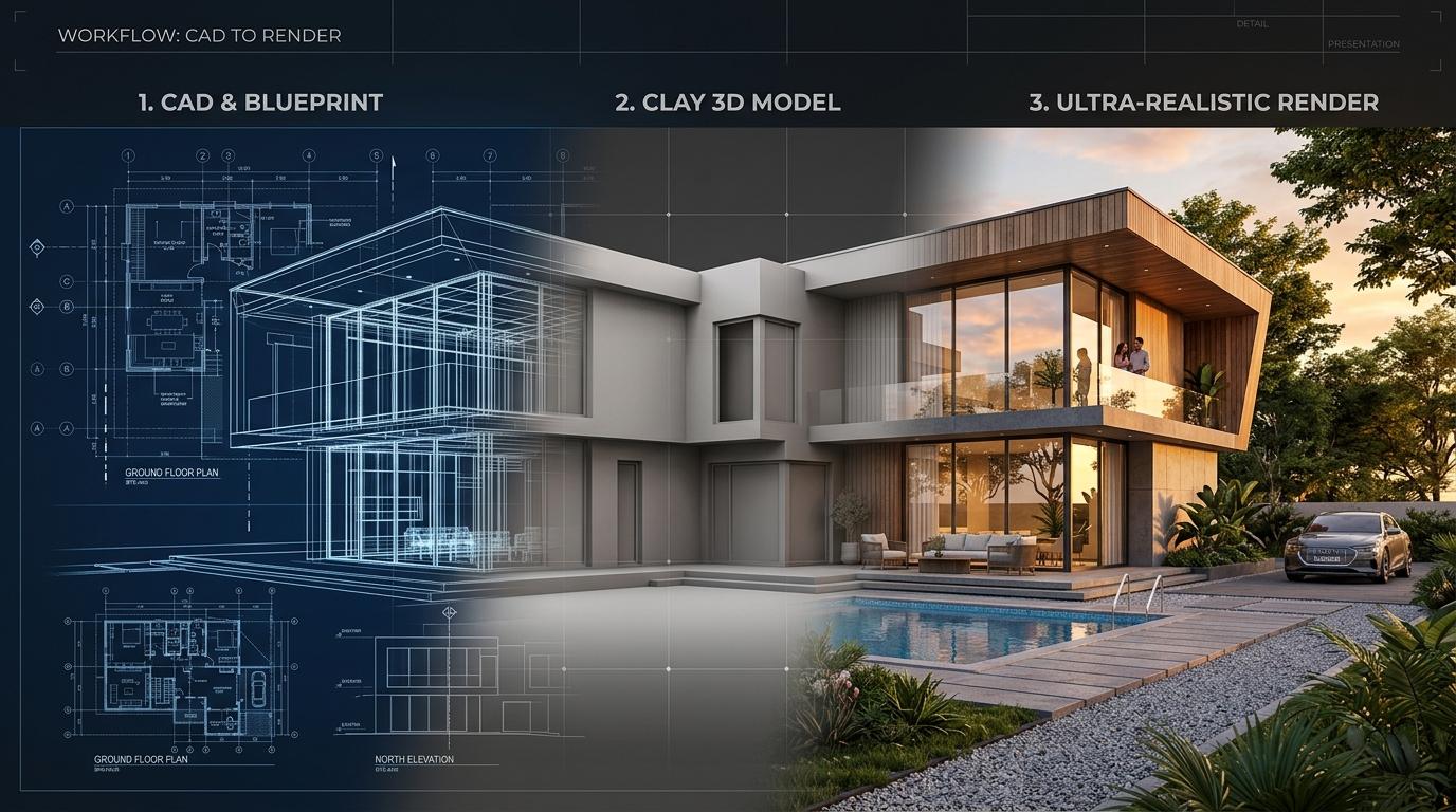 3D Mimari Modelleme & Dış Cephe Render Nasıl Yapıyoruz?